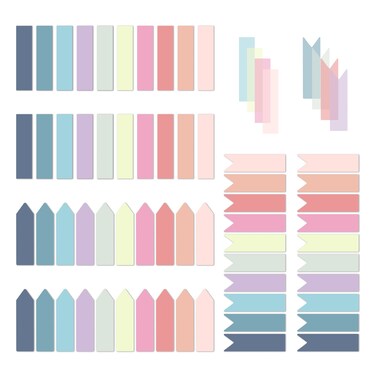 Temiary 1200 Pieces Transparent Sticky Index Tabs, Page Markers for Annotating, Translucent Morandi Arrow Flag Tab for Bookmarks Bible Tabs Notebook School Supplies