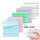 SYMDROMIA 6 Pads Lined Transparent Sticky Notes, 3"x3" 6 Soft Color Clear Translucent See Through Sticky Notes with Lines for Office School Planner Supplies Aesthetic Bible Annotation Markers Tabs