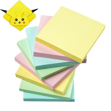 (8 Pack) Sticky Notes 3x3 Inches,Bright Colors Self-Stick Pads, Easy to Post for Home, Office&atilde;&euro;School,Sticky Notes; memo Boards;Notes Post;100 Sheets/pad (8)