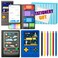 B1ykin Stationery Gift Set - 3Pcs Notebook Sticky Notes, Kawaii A5 Spiral Notebooks &amp; 550 Sheets Cute Sticky Notes with Pens Kit for Office School Kids Students Birthday Supplies (Video Game)