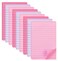 9 Pack Lined Sticky Notes 4X6 in Post Sticky Notes with Lines, Large Ruled Post Sticky Colorful Super Sticking Power Memo Pads Strong Adhesive, Sticky Notes 4x6 (Pink Themed)