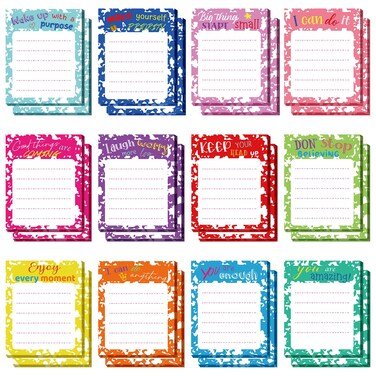 Yinder 24 Pcs Inspirational Sticky Notes 3 x 4 Appreciation Sticky Notes Motivational Funny Memo Pads Positive Sticky Note Medical Assistant Gift for Women Office(Colorful,Inspirational)