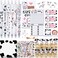 Crtiin 69 Pcs Cute Cow Frogs Sticky Notes Set Cartoon Cow Frog Pen Cow Frog Stickers Paperclip Sticky Memos Notes Cow Frogs Stationery Set for Office Party Favors(Cow)
