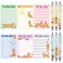 Motiskyy 12 Pcs to Do List Sticky Notes with Retractable Ballpoint Pens Cute Notepads with Black Ink Pens Gifts for Animal Lover Home Office Supplies (Golden Retriever)