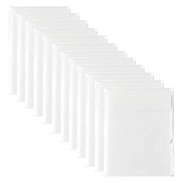 Jiemay 600 Pcs Transparent Sticky Notes Pad, 12 Packs Clear Sticky Notes for Books Message Reminder, Waterproof self-Adhesive Translucent Sticky Notes 3x2 Inch