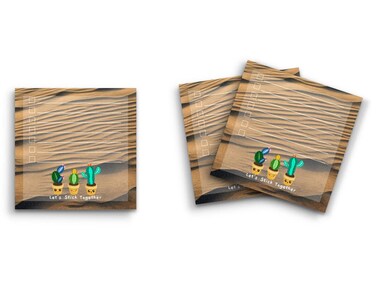 Butler in the Home Sticky Notes 3 Pack 3"x3" 50 Sheet Count Per Pad, Let's Stick Together Desert Sand Cactus, Cute Funny Memo Note Pads Stationery Journal Planner Paper