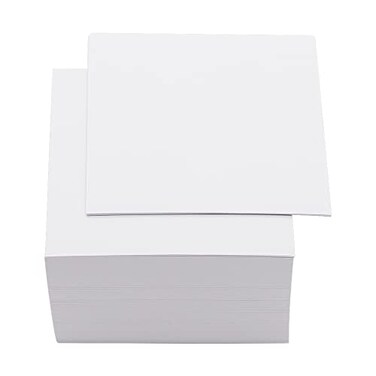 White Blank Notes Cube 3x3 Inch Office Paper Memo Sheets Non-Sticky Memo Pad Cubes for Home Office Taking Notes and Reminders Writing Supplies
