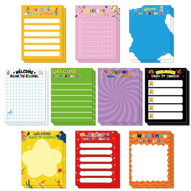 600Sheets Back to School Notepads to Do List Sticky Notes Motivational Memo Pads First Day of School Gifts Paper Stationery Organizer Supplies for School Office Daily Use