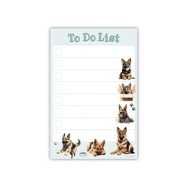 German Shepherd Sticky Notepad to Do List   Kawaii Dog Lover Gifts for Women   Office School Supply Sticky Notes 4"x6" 50 Pages