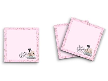 Butler in the Home Sticky Notes 3 Pack 3"x3" 50 Sheet Count Per Pad, I m a Blogger Video Camera, Cute Funny Memo Note Pads Stationery Journal Planner Paper
