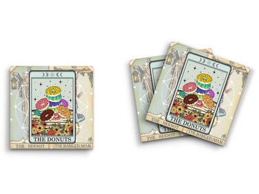 Butler in the Home Sticky Notes 12 Pack 3"x3" 50 Sheet Count Per Pad, The Donuts Funny Tarot Cards, Cute Funny Memo Note Pads Stationery Journal Planner Paper