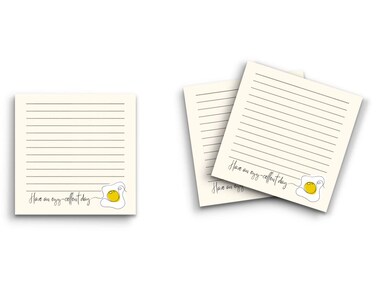 Butler in the Home Sticky Notes 3 Pack 3"x3" 50 Sheet Count Per Pad, Have an Egg Excellent Day, Cute Funny Memo Note Pads Stationery Journal Planner Paper