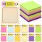 Resurhang 24 Pcs Thank You Teacher Gifts Wood Teacher Sticky Note Holder Dispenser 24 Pads Teacher Sticky Notes for Teacher Appreciation Gifts Teachers&#39; Day Back to School First Day of School