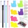42 Pcs Stationery Set 6 Color Cute Sticky Notes 30 Pcs Paper Clips and 6 Pcs Cute Pen Lover Gifts Lovely Office Desk Accessories for Work School Office Supplies(Cute Cat)