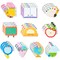 Xqumoi 30 Pack Teacher Sticky Notes - Teacher Notepads Book Pencil Ruler Shaped Set Self Sticky Writing Memo Pads Page Marker for Teacher Appreciation Gift Back to School Supplies Office Supplies