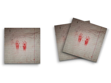 Butler in the Home Sticky Notes 12 Pack 3"x3" 50 Sheet Count Per Pad, 2 Bloody Handprints Horror Scary, Cute Funny Memo Note Pads Stationery Journal Planner Paper