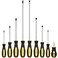 9pcs Magnetic Screwdriver Set, 12in Including Extra Long Phillips and Slotted Screwdriver, with Non-Slip Cushioned Handle Grip(9pcs Screwdriver Set&iuml;&frac14;&permil;