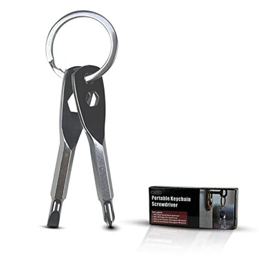 AMM 4 in 1 Portable Keychain Screwdriver&iuml;&frac14;&circ;White),Multiple functionality-Phillips, slotted screwdriver and two hex wrenches