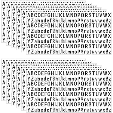 2500 PCS 12 Sheets Letter Stickers Small, Self Adhesive Black Vinyl Letter Stickers Waterproof Alphabet Stickers, 1/2 Half Inch Mini Deco Stickers for Scrapbooking, Water Bottles, Mailbox (0.5 Inch)