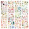 Rub On Transfer Sticker Scrapbook Stickers Flower Stickers Decoration Sticker Planner Stickers Plant Stickers for Scrapbooking Diary Album Journals DIY Arts and Crafts (Village)