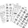 Yoksas 100Pcs Black Inspirational Quotes Stickers - Waterproof Transparent Motivational Words Stickers for Scrapbooking,Journaling,Resin Crafts Art,Tumbler