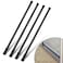 KUANVE 4 Pack Window Security Bars Adjustable Spring Tension Rod Sliding Glass Door Stick for Door with Rubber Tips, 1.3 cm in Diameter, Extends from 15.8-27.6 Inch, Black