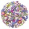 Yoksas Nature Purple Flower Stickers - 100 Pcs Aesthetic Clear Floral Stickers for Scrapbooking, Journaling, Retro Art, Resin Crafts