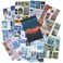 Washi Paper Scrapbooking Sticker Set Blue Sky Ocean Sunset Scenery Colorful Cloud Red Rose Tulip Flower Green Nature DIY Label for Planner Journal Diary Book Scrapbook Water Bottle Gift Card