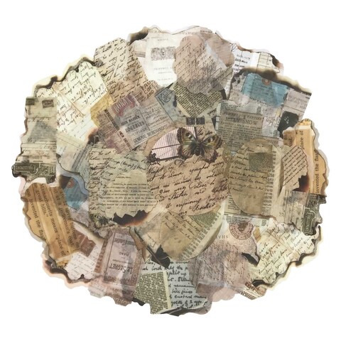 ZMLSED Vintage Scrapbook Stickers, 40Pcs Brown Manuscript Decorative Retro Decal Adhesive Aesthetic for Craft Art Bullet Junk Journal Laptop DIY Paper Planner Notebook Collage Album