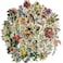 Scrapbooking DIY Sticker Pack Floral Flower Branch Bouquet Plant Stickers for Scrapbook Water Bottles Journaling Planners Laptop Diary Invitation Card Envelope Art Crafts Gift Wrapping