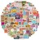 Prstincol 300 Pcs Vintage Travel Stickers Ticket Stickers for Journaling,Luggage Stickers Stub Stickers Vintage Stickers for Junk Journal Crafts Laptop Water Bottle Album Scrapbook