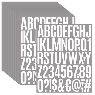 1400 Pcs 28 Sheets 2 Inch Letter and Number Stickers Self Adhesive Vinyl Waterproof Mailbox Numbers Stickers for Scrapbooking Crafts&iuml;&frac14;&OElig;Mailbox,Window,lockers, Home,Craft, Arts, DIY (White)