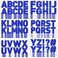 Harloon 232 Pcs 24 Sheets Large Glitter Letter Stickers Big Font Alphabet Letter Stickers Self Adhesive Letters Kit Mailbox Stickers for Mailbox Bulletin Boards Classroom Home(Blue,2.5 Inch)