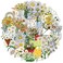 Flower Stickers,Daisy Theme Floral Stickers Pack for Water Bottle Laptop Scrapbooking Phone Skateboard Suitcase Etc.Gifts Perfect Fit for Flower Lovers,Children,Teens,Adults(50 PCS)