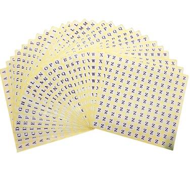 WBQMUNY 26 Sheets A to Z Alphabet Stickers,Small Round Paper Self-Adhesive Peel and Stick Letter Labels