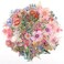 Dizdkizd Gilding Flower Stickers (240 Pieces) - Glitter Watercolor Transparent Stickers for Card Making Scrapbooking Envelopes Wrapped Gifts Arts and Crafts Journaling
