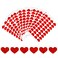 Heart Stickers, Red Heart Shaped Sticker, 360 PCS, Glitter Foil Heart Stickers, Decorative Love Stickers for Valentine's Day, Kids Reward, Invitation, Wedding, Office Decorations, 0.75 Inch