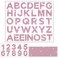 3 Sheets Glitter Rhinestone Stickers Bling Crystal Alphabet Letter Stickers Number Stickers Gemstone Border Stickers 34 Letters and 10 Numbers Self-Adhesive Decorative Stickers for DIY Decor (Pink)