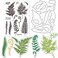 INFUNLY Plant Die Cuts Leaf Metal Cutting Dies Fern Leaf Clear Stamps Set Embossing Stencil Template for DIY Paper Art Craft Scrapbooking Photo Album Decor