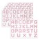 156PCS Pink Rhinestone Letter Stickers, 6 Sheets Glitter Self-Adhesive Diamond Alphabet Stickers, Bling Crystal Letters Sticker for DIY Art Craft Clothing Decor