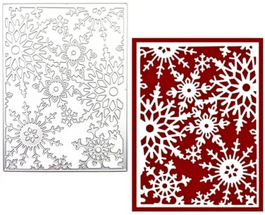Christmas Snowflake Frame Metal Die Cuts,Snow Flower Cutting Dies Cut Stencils for DIY Scrapbooking Album Decorative Embossing Paper Dies for Card Making (Snowflake Frame 5" L x 3.74" W)