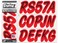 STIFFIE Whipline Black/Red 3" Boat &amp; PWC Registration Decals &acirc;&euro;&cent; Numbers Letters Stickers