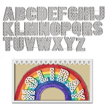 Metal Capital Alphabet Cutting Dies, Hollow Out 26 Alphabet Letters Words Die Cuts Embossing Stencils Template Mould for Card Scrapbooking and DIY Craft Album Paper Card Decor