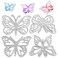 Molain 4Pcs Metal Butterfly Die Cuts, Cute 3D Butterfly Cutting Dies Cut Stencils Cutting Dies for Card Making Clearance Embossing Dies for Scrapbooking DIY Album Paper Cards Decoration(Normal)