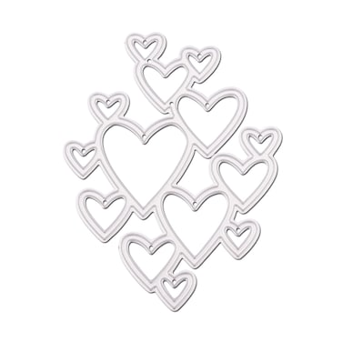 PH PandaHall Heart Cutting Dies Stencil, 1 pc Carbon Steel Scrapbooking Dies Cuts 2.4x3.1 Template Embossing Love Charms for DIY Scrapbooking Card Making Valentine's Day Mother's Day Thanksgiving