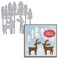 Threetols Metal Tree Background Cutting Dies, Christmas Elk Die Cuts Stencils Deer Metal Dies for Card Making Paper Crafting Scrapbooking and DIY Craft Album Paper Card Christmas Decor