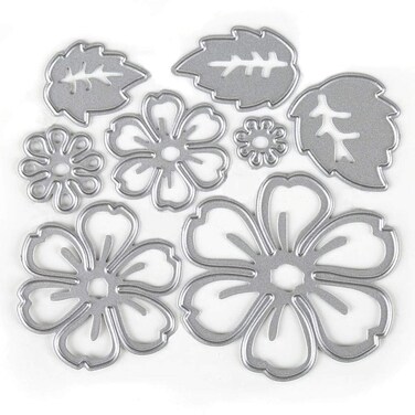 Metallic Cutting Dies 1pcs, 3D Embossing Die Stencil Mould for Scrapbooking/Card Making/DIY Craft, A Combination of Flowers and Leaves