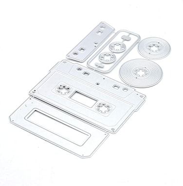 KSCRAFT Cute Cassette Tape Metal Cutting Dies Stencils for DIY Scrapbooking/Photo Album Decorative Embossing DIY Paper Cards (Small Size)
