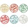 ORIGACH 6 Pieces Words Metal Cutting Dies Circle Words Die Cuts Embossing Stencil Template for Card Making and Scrapbooking