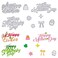 Hying Happy Easter Words Cutting Dies for Card Making, Happy Saint Patrick Day Letters Die Cuts Mother's Day Flowers Dies Stencils Embossing Template for Craft Scrapbooking DIY Photo Album Decorations